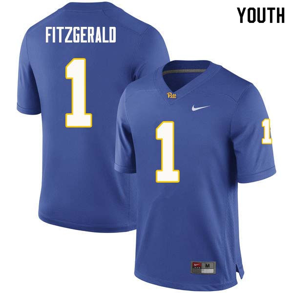 Youth #1 Larry Fitzgerald Pittsburgh Panthers College Football Jerseys Sale-Royal